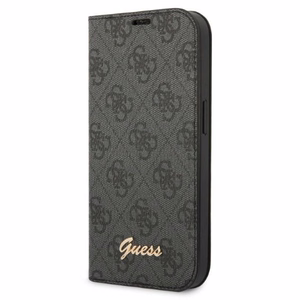 Dėklas telefonui Guess GUBKP14LHG4SHK iPhone 14 Pro 6.1" - juodas / juodasis logotipas 4G Vintage Gold Logo