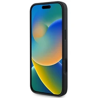 Dėklas telefonui Guess Saffiano Klasikinis Logotipas MagSafe iPhone 16 Plus - juodas