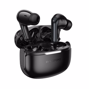 Borofone TWS Bluetooth ausinės FQ9 Plus Peaceful ANC+ENC juodos