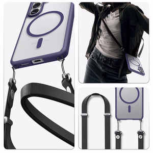 Spigen Ultra Hybrid Mag MagSafe dėklas skirtas Samsung Galaxy S26+ - skaidrus tamsiai mėlynas