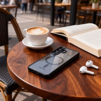 Tech-Protect Magmat MagSafe Dėklas for Samsung Galaxy S26+ - skaidrus juodas