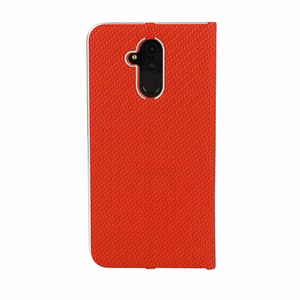 Vennus Book CARBON dėklas su rėmeliu Iphone 12 Pro Max telefonui raudonas