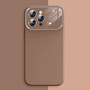 Minkštas silikoninis dėklas objektyvui Iphone 15 Plus ruda