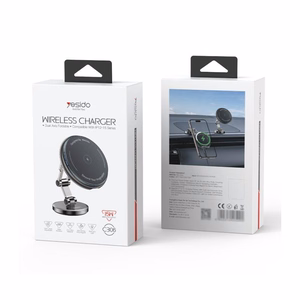 YESIDO MAGNETIC CAR HOLDER C306 BELAIDIS 15W, MAGSAFE juodas