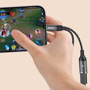 Dudao L13C+ 2in1 USB-C adapteris - pilkas