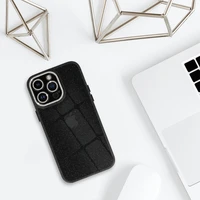 Dėklas fotoaparatui Iphone 13 Pro su skystais blizgučiais - juodas