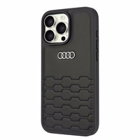 Audi Sintetinės odos iPhone 16 Pro Max 6.9" juodas/juodas kietas dėklas AU-TPUPCIP16PM-GT/D2-BK