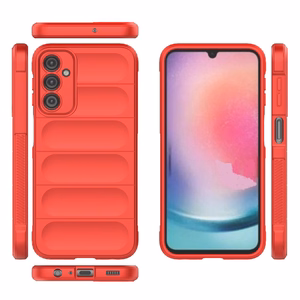Dėklas telefonui Magic Shield Samsung Galaxy A24 4G lankstus apsauginis dėklas - raudonas