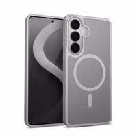 Crong Hybrid Matte Magnetic - MagSafe dėklas Samsung Galaxy S26 (pilkas)