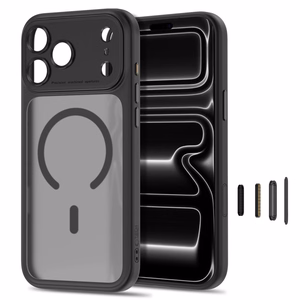 Tech-Protect MagPeak MagSafe CC dėklas, skirtas iPhone 18 Pro / 17 Pro, matinis juodas