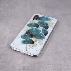 Auksinis Glam dėklas Samsung Galaxy S21 lapai