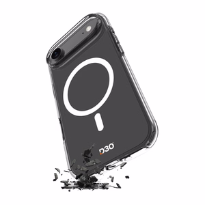 Puro Impact skaidrus D3O TPU+PC magnetinis dėklas telefonui iPhone 17 Air - permatomas