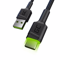 Green Cell KABGC06 USB kabelis 1,2 m USB A USB C Juoda