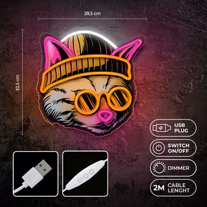 Neon ART LED CAT DREAMER multicolor FLA04 Forever Light