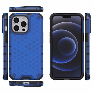 Honeycomb Case šarvu dangtelis su TPU buferiu iPhone 13 Pro mėlynas