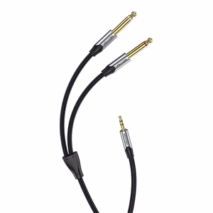 Garso kabelis mini lizdas 3.5mm į 2x lizdas 6.35mm kištukas Vention BARHL 10m