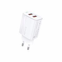FONENG tinklo įkroviklis EU63 2.4A 12W 2xUSB + laidas Lightning baltas
