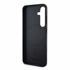 DKNY Odinis langeliais raštuotas magnetinis dėklas Samsung Galaxy S24 - juodas