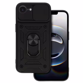 Dėklas telefonui su slankiojančia kamera Iphone 16e juodas