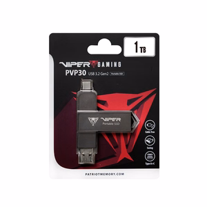 Išorinis nešiojamas SSD Patriot Viper PVP30 Duo Compact 1TB 1000MB/s USB A+C 3.2 Gen2 (PVP301TB28UDG)