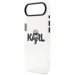 Karl Lagerfeld IML Karl Eskizas Logotipas Magnetinis dėklas telefonui iPhone 17 Air - skaidrus
