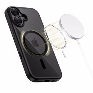 "Tech-Protect Magpeak Magsafe CC" dėklas "iPhone 17" - skaidrus, juodas