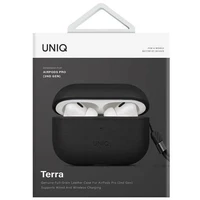 Uniq Terra Natūralios Odos dėklas AirPods Pro 2 - juodas
