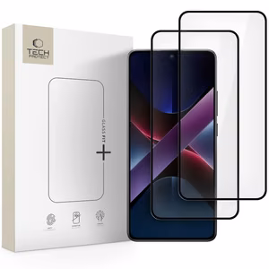 LCD apsauginis stikliukas Tech-Protect Glass Fit+ 2-Pack Xiaomi Poco X7 Pro juodas