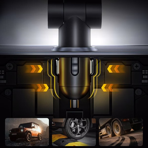 Orico Twin Reach 45W USB-A + USB-C automobilinis įkroviklis su dviem sutraukiamais USB-C laidais - juodas