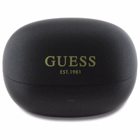 Guess Bluetooth ausinės GUTWST88MCTGK TWS + įkrovimo stotelė juodos/juodos kapsulė spausdintas logotipas