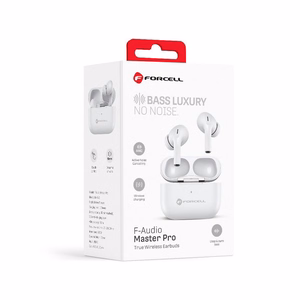 FORCELL F-AUDIO Master Pro belaidės ausinės bluetooth TWS baltos