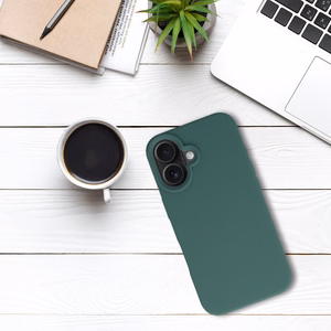 Tel Protect silikoninis dėklas telefonui Iphone 16 tamsiai žalias