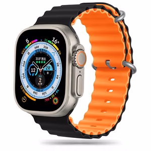 TECH-PROTECT ICONBAND PRO APPLE WATCH 4 / 5 / 6 / 7 / 8 / 9 / SE / ULTRA 1 / 2 (42 / 44 / 45 / 49 MM) JUODAS/ORANŽINIS