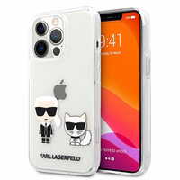 Karl Lagerfeld Karl & Choupette dėklas telefonui iPhone 13 Pro Max 6.7" - permatomas