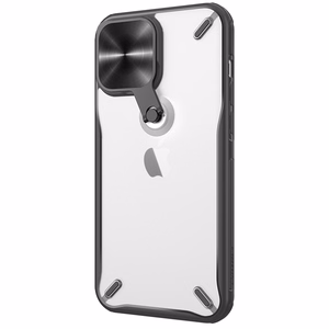 Nillkin Cyclops dėklas iPhone 13 Pro - juodas su kamera apsauga ir sulankstomu stovu
