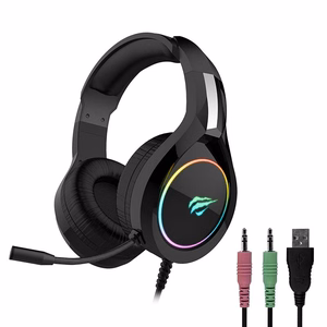 Žaidimų ausinės Havit GAMENOTE H2232D RGB USB+3.5mm