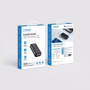 VEGER Išorinė baterija 10000 mAh PD QC3.0 3A 20W S10 (W1135) juoda
