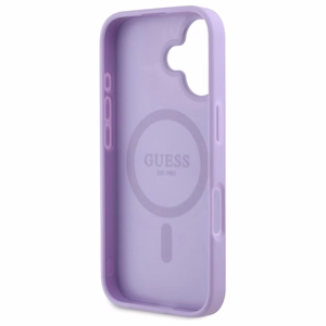 Guess Saffiano Magnetinis Dėklas telefonui iPhone 16 - violetinis