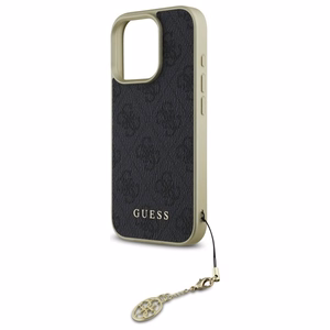 Guess 4G Charms Kolekcijos dėklas iPhone 16 Pro - juodas