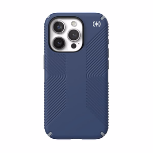 Speck Presidio2 Grip dėklas, skirtas iPhone 15 Pro, „Coastal Blue / Dust Grey“ spalvos