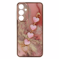 Dėklas telefonui Trend Case skirtas Samsung Galaxy S24 dizaino 6 rožinis