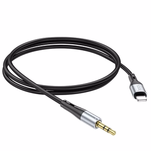 Cable AUX Jack 3,5 mm to Lightning Hoco 1 m UPA22 black