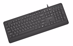 GEMBIRD KB-MCH-05-CYRL daugialypės terpės klaviatūra USB, kirilica, juoda
