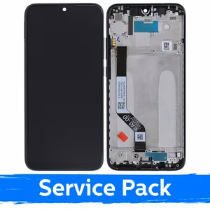 Ekranas skirtas Xiaomi Redmi Note 7 (Note 7 Pro) su rėmeliu / Space Black / (Service Pack)