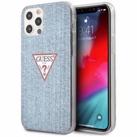 Guess GUHCP12LPCUJULLB iPhone 12 Pro Max 6.7" mėlynas/šviesiai mėlynas kietas dėklas Jeans kolekcija