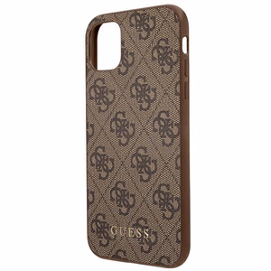 Guess 4G Metal Gold Logo dėklas telefonui iPhone 11 / Xr 6.1" - Rudas