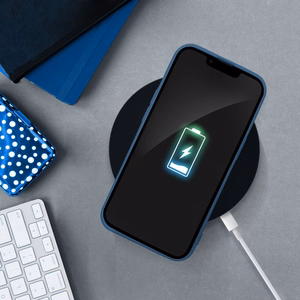 SILIKONINIS dėklas telefonui IPHONE 16 mėlynas