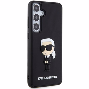 Karl Lagerfeld 3D Guminis Ikonik dėklas telefonui Samsung Galaxy S24+ - juodas