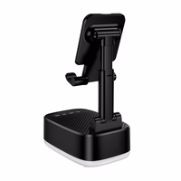 "Borofone" nešiojamasis "Bluetooth" garsiakalbis BR200 Marea 3 in 1 su laikikliu ir 1500 mAh maitinimo banku, juodas