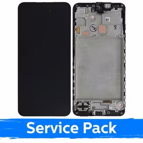 LCD ekranas suderinamas su Samsung A166 A16 5G juodas su rėmeliu (Service Pack)